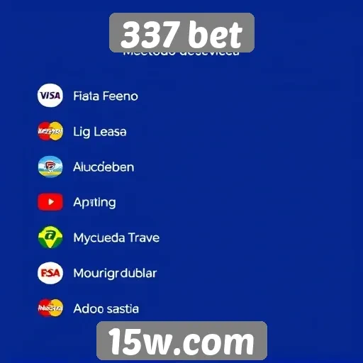 Métodos de pagamento aceitos no 337 bet